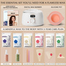KOTAMU Waxing Kit for Women & Men, White Wax Kit for Hair Removal, Digital Waxing Pot for Thick Coarse Fine Fuzzy Hair & Sensitive Skin, Wax Warmer for Home Salon Use