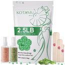 KOTAMU Waxing Beads for Women & Men, 2.5lb Hard Wax Beads for Hair Removal, Aloe Vera Wax Beans Bulk with 30 Wax Sticks Suitable for Sensitive Skin,Arm,Leg,Thick,Stubborn Hair,Home & Salon Waxing